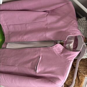Women's Pink Leather Jacket
